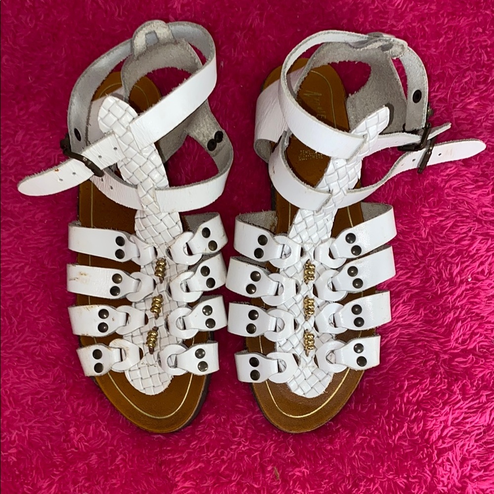 Vintage White Gladiator Sandals